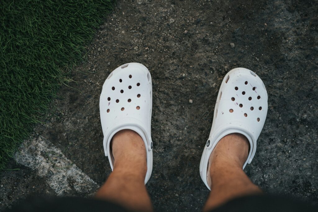 Ugly Pretty Crocs on Feet